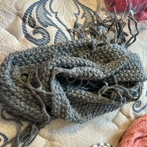 Gray Knitted Scarf